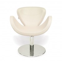 Sillón peluquería Rikka blanco - base Malcom